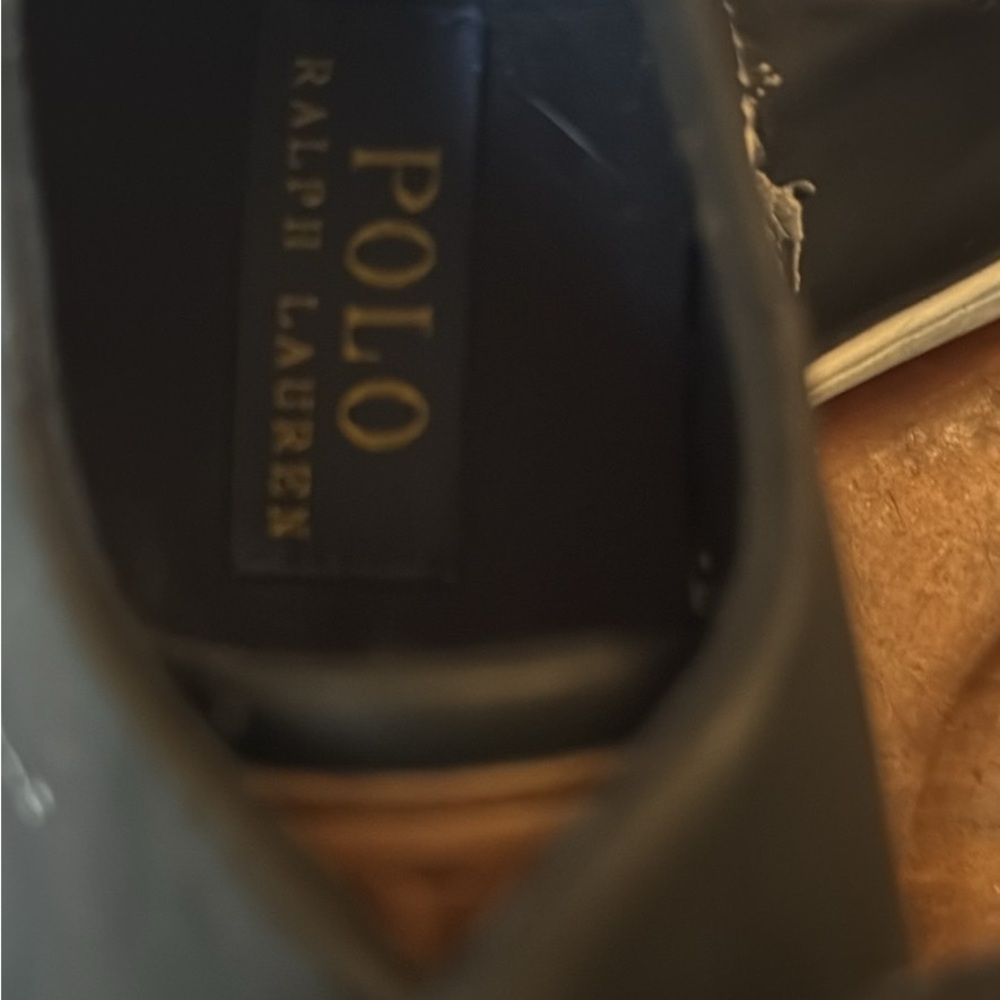 Ralph Lauren boys Black Leather Sneakers - Picture 3 of 3